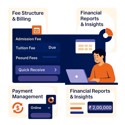 institution’s financial operations with automated fee collection, structured billing, and insightful reporting
